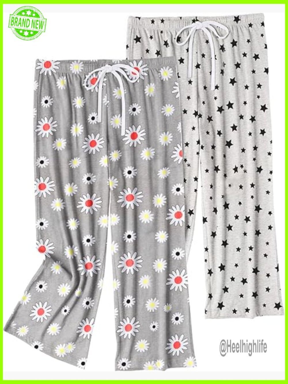Cotton Capri Pajama Pants, Lounge Bottoms with Drawstring, Sleep Pants